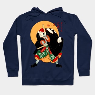 Vintage colorful samurai illustration Hoodie